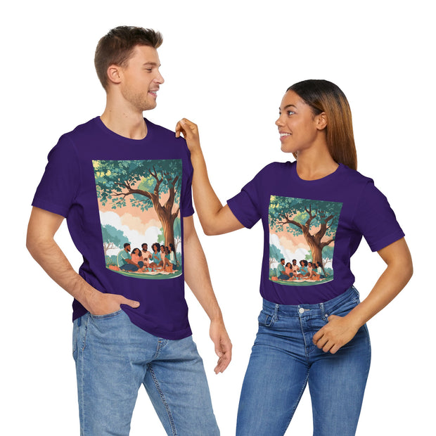 Family Gathering Tee, Community Love T-Shirt, Nature Vibes Shirt, Summer Picnic Apparel, Casual Wear for Family Celebrations