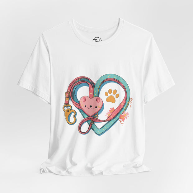 Pet Lover Tee - Heart Leash Unisex Jersey