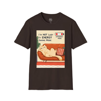 Unisex Cat Lover T-Shirt, Funny Cat Shirt, I'm Not Lazy Tee, Gift for Cat Owners, Quirky Pet Lover Apparel, Relaxed Style Shirt - Hover View