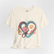 Pet Lover Tee - Heart Leash Unisex Jersey