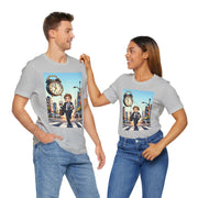 City Commute Unisex Tee, Stylish Graphic Tee, Casual Wear, Gift for Him/Her, Coffee Lover Shirt