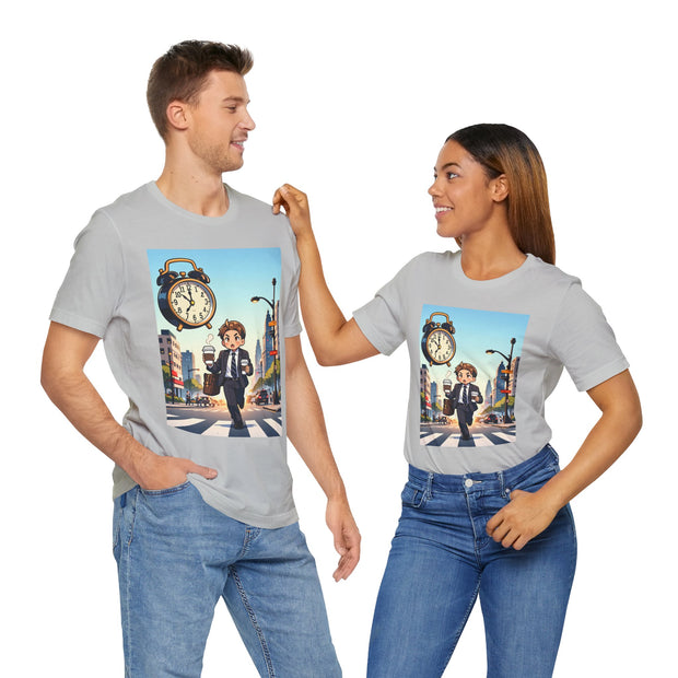 City Commute Unisex Tee, Stylish Graphic Tee, Casual Wear, Gift for Him/Her, Coffee Lover Shirt