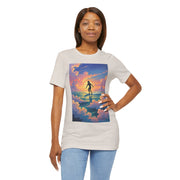 Surfing into the Sunset Tee, Surf Tee, Beach Vibes T-Shirt, Summer Apparel, Gift for Surfers, Adventure Wear