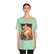 Whimsical Cat Graphic Tee for Cat Lovers
