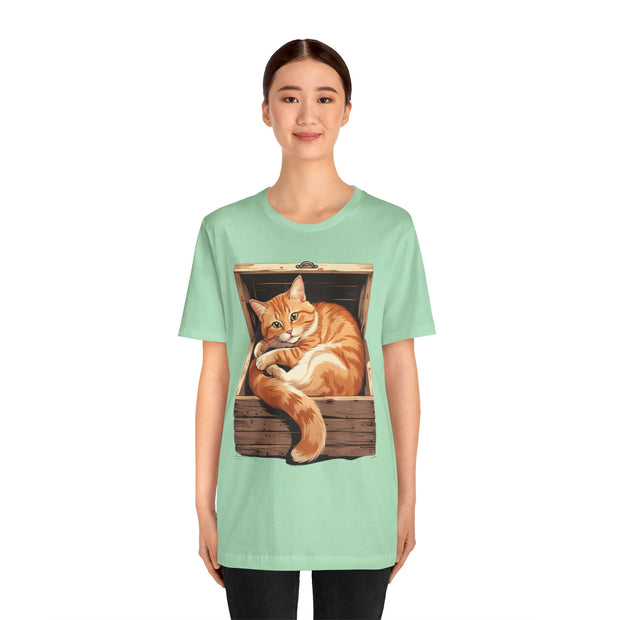 Whimsical Cat Graphic Tee for Cat Lovers