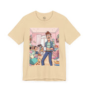 Funny Family Chaos Tee, Unisex Graphic Shirt, Parenting Humor T-Shirt, Ideal Gift for Dad, Quirky Casual Wear