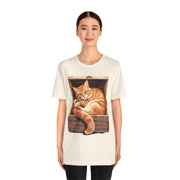 Whimsical Cat Graphic Tee for Cat Lovers