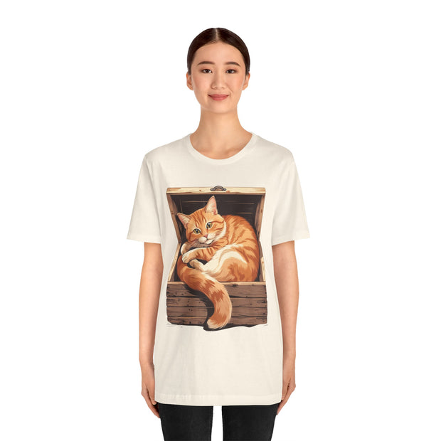 Whimsical Cat Graphic Tee for Cat Lovers