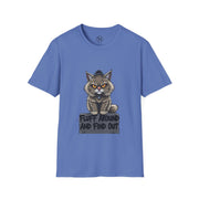 Funny Cat Graphic T-Shirt, Fluff Around and Find Out Tee, Cat Lover Gift, Unisex Humor Shirt, Casual Everyday Wear