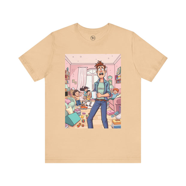 Funny Family Chaos Tee, Unisex Graphic Shirt, Parenting Humor T-Shirt, Ideal Gift for Dad, Quirky Casual Wear