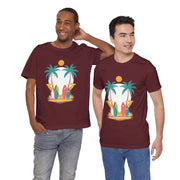 Tropical Surf Tee, Beach Vibes Shirt, Summer Fun Top, Surfing Apparel, Vacation T-Shirt