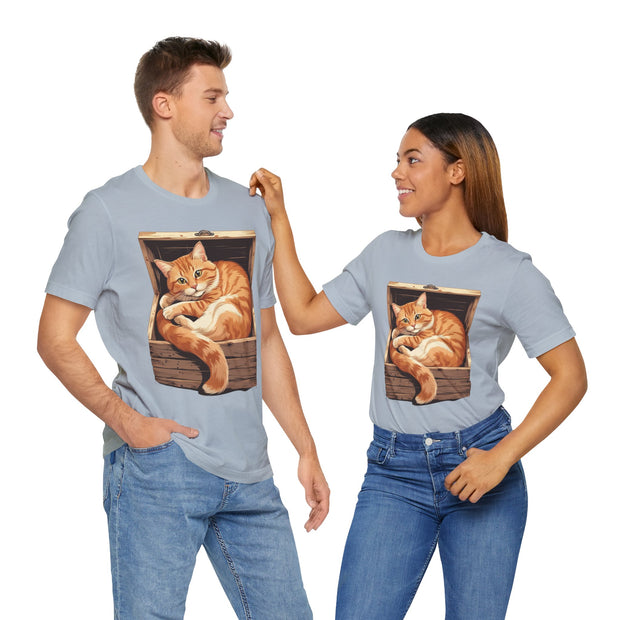 Whimsical Cat Graphic Tee for Cat Lovers