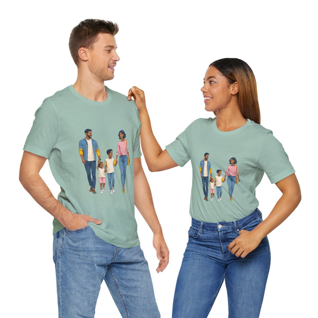 Family Walk Unisex Tee - Casual Summer Shirt for Parents
