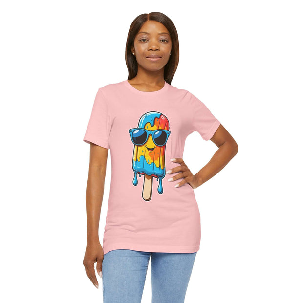 Cool Popsicle Graphic Tee, Summer T-Shirt, Unisex Jersey Tee, Fun Ice Cream Shirt, Gift for Ice Cream Lovers, Cute Casual Wear
