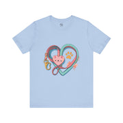 Pet Lover Tee - Heart Leash Unisex Jersey