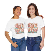 Love Paw Print Short Sleeve Tee for Pet Lovers