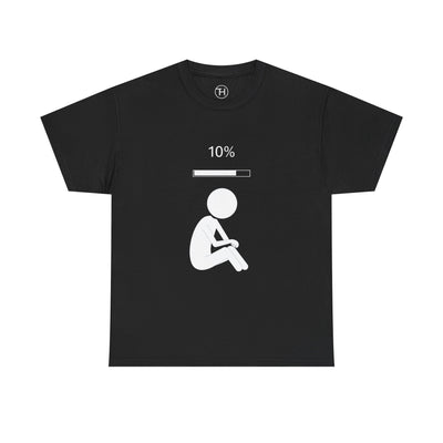 Battery Level Unisex Tee, Gift for Friends, Tech Humor Shirt, Relaxation Gift