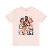 Family Portrait Tee with Dogs