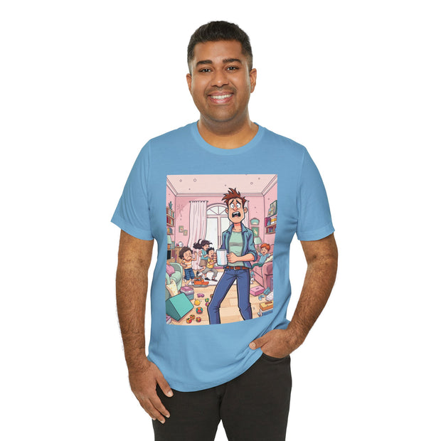 Funny Family Chaos Tee, Unisex Graphic Shirt, Parenting Humor T-Shirt, Ideal Gift for Dad, Quirky Casual Wear