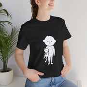 Cute Pet Lover Tee, Cat and Child Design, Gift for Animal Lovers, Casual Wear, Birthday Gift, Fun Graphic Tee