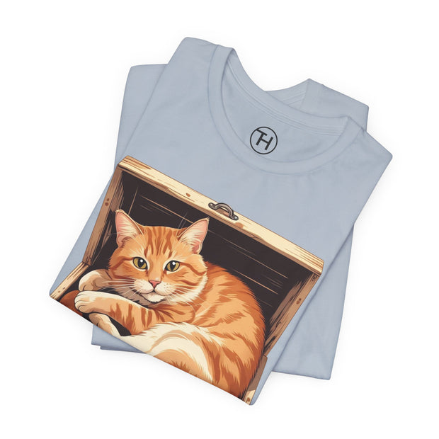 Whimsical Cat Graphic Tee for Cat Lovers