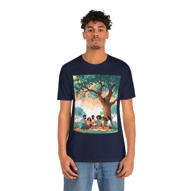 Family Gathering Tee, Community Love T-Shirt, Nature Vibes Shirt, Summer Picnic Apparel, Casual Wear for Family Celebrations