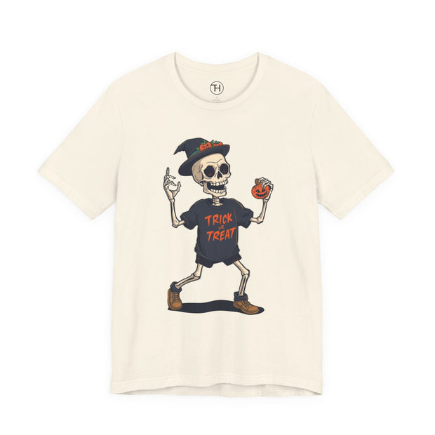 Halloween Skeleton Trick or Treat Tee