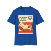 Unisex Cat Lover T-Shirt, Funny Cat Shirt, I'm Not Lazy Tee, Gift for Cat Owners, Quirky Pet Lover Apparel, Relaxed Style Shirt