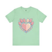 Animal Lover Heart Paw Print Tee