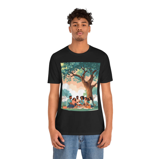 Family Gathering Tee, Community Love T-Shirt, Nature Vibes Shirt, Summer Picnic Apparel, Casual Wear for Family Celebrations