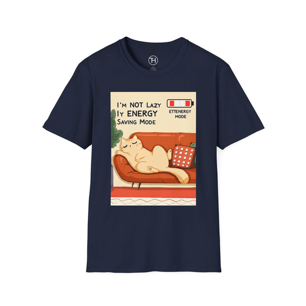 Unisex Cat Lover T-Shirt, Funny Cat Shirt, I'm Not Lazy Tee, Gift for Cat Owners, Quirky Pet Lover Apparel, Relaxed Style Shirt
