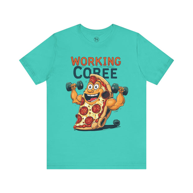 Pizza Workout Tee - Funny Slice Gym Shirt, Fitness Apparel, Pizza Lover Gift, Quirky Humor T-Shirt, Unisex Workout Wear
