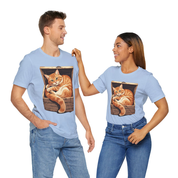 Whimsical Cat Graphic Tee for Cat Lovers