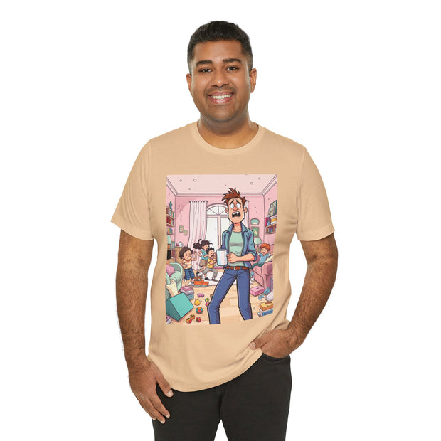 Funny Family Chaos Tee, Unisex Graphic Shirt, Parenting Humor T-Shirt, Ideal Gift for Dad, Quirky Casual Wear