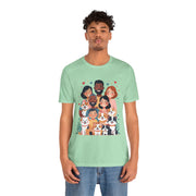 Family Portrait Tee with Dogs