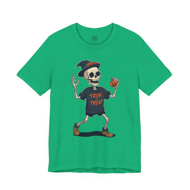 Halloween Skeleton Trick or Treat Tee