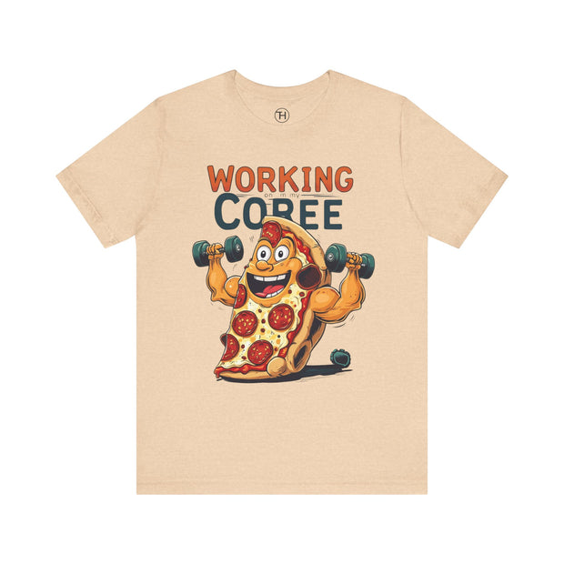 Pizza Workout Tee - Funny Slice Gym Shirt, Fitness Apparel, Pizza Lover Gift, Quirky Humor T-Shirt, Unisex Workout Wear
