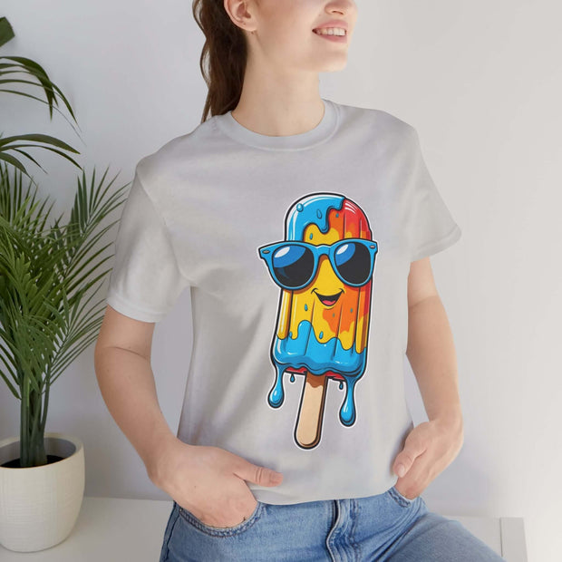 Cool Popsicle Graphic Tee, Summer T-Shirt, Unisex Jersey Tee, Fun Ice Cream Shirt, Gift for Ice Cream Lovers, Cute Casual Wear