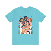 Family Portrait Tee with Dogs