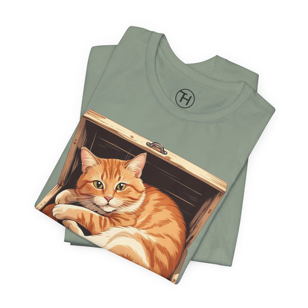 Whimsical Cat Graphic Tee for Cat Lovers