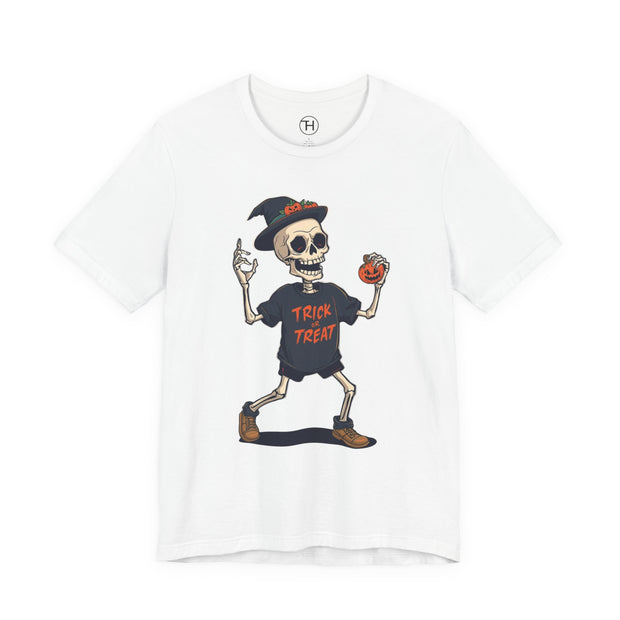 Halloween Skeleton Trick or Treat Tee