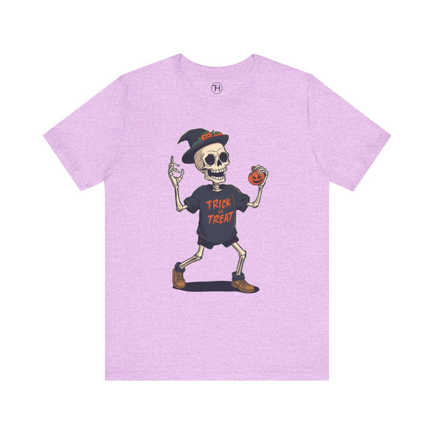 Halloween Skeleton Trick or Treat Tee
