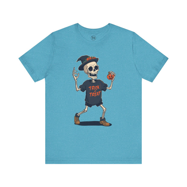 Halloween Skeleton Trick or Treat Tee