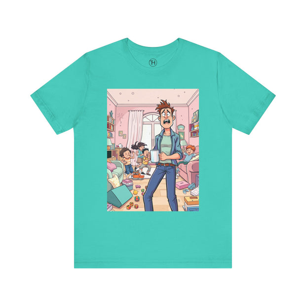 Funny Family Chaos Tee, Unisex Graphic Shirt, Parenting Humor T-Shirt, Ideal Gift for Dad, Quirky Casual Wear