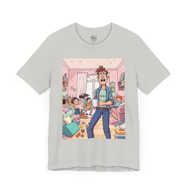 Funny Family Chaos Tee, Unisex Graphic Shirt, Parenting Humor T-Shirt, Ideal Gift for Dad, Quirky Casual Wear