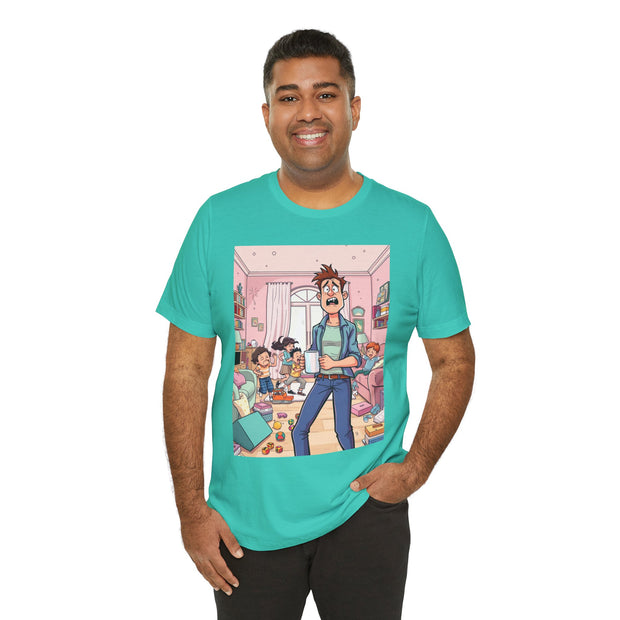 Funny Family Chaos Tee, Unisex Graphic Shirt, Parenting Humor T-Shirt, Ideal Gift for Dad, Quirky Casual Wear