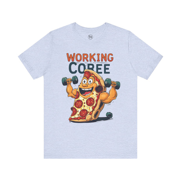 Pizza Workout Tee - Funny Slice Gym Shirt, Fitness Apparel, Pizza Lover Gift, Quirky Humor T-Shirt, Unisex Workout Wear