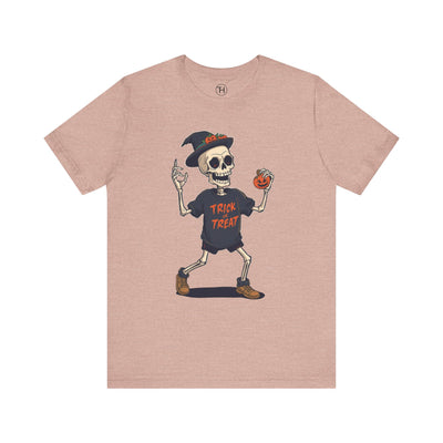 Halloween Skeleton Trick or Treat Tee - Hover View