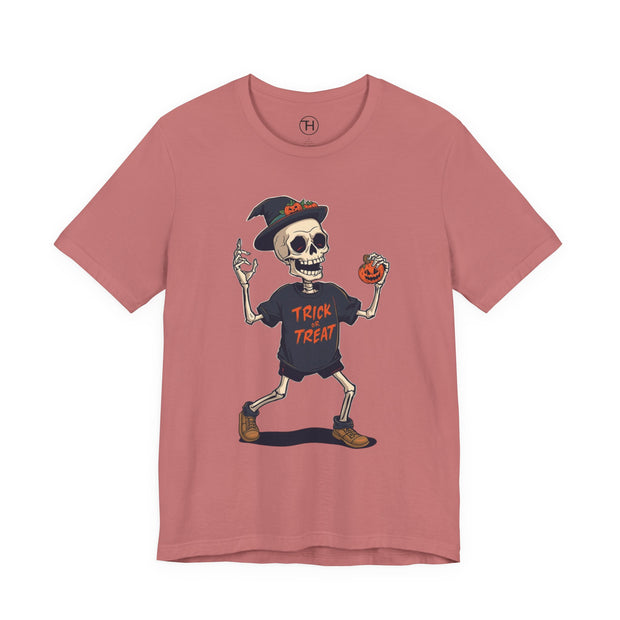 Halloween Skeleton Trick or Treat Tee