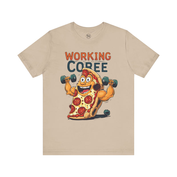 Pizza Workout Tee - Funny Slice Gym Shirt, Fitness Apparel, Pizza Lover Gift, Quirky Humor T-Shirt, Unisex Workout Wear